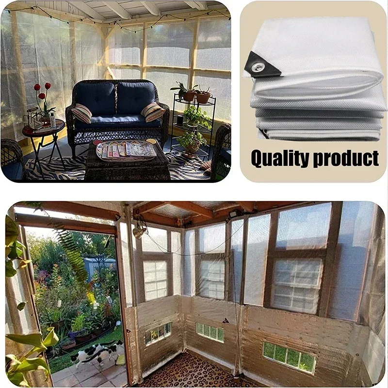 قماش مقاوم للمطر من القماش الشفاف PVC مقاوم للماء من القماش المشمع الصناعي للشرفة قماش بلاستيكي سميك وشفاف