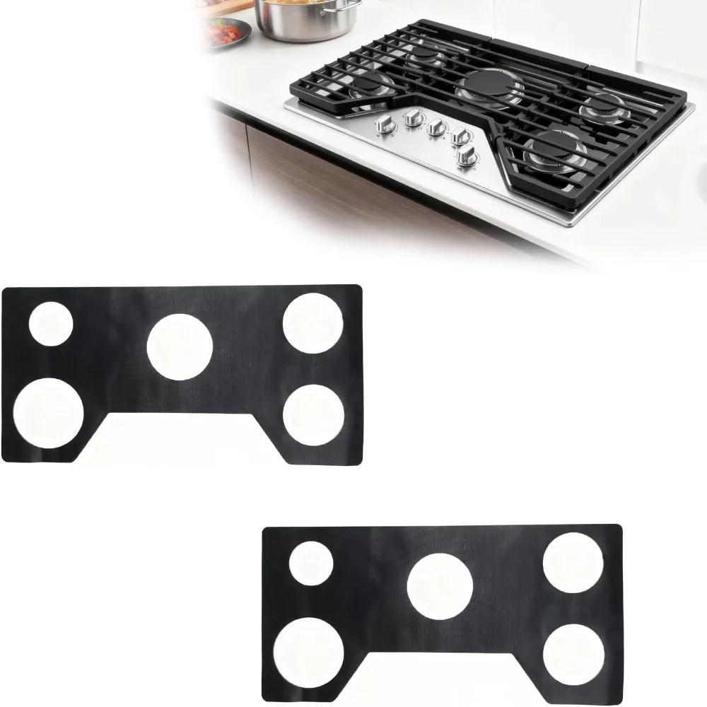 Nonstick Silicone Gas Stove Protector Mat Stain-resistant Grease-proof Gas Range Mat Heat Resistant Rectangular Gas Stove Gasket
