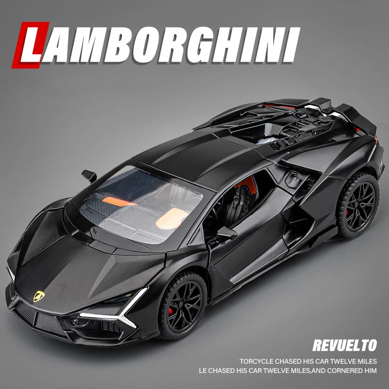 1:32 Lambos Revuelto 슈퍼카 합금 모델 자동차 장난감, 다이캐스트 캐스팅 사운드 및 라이트 자동차 장난감, 어린이 차량용