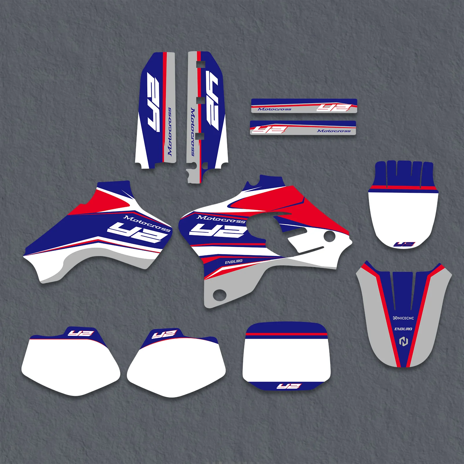 For Yamaha YZ80 YZ 80 1993-2001 Motocross Fairing Graphics Background Decals Sticker Kit Customize 2000 1999 1998 1997 1996 1995