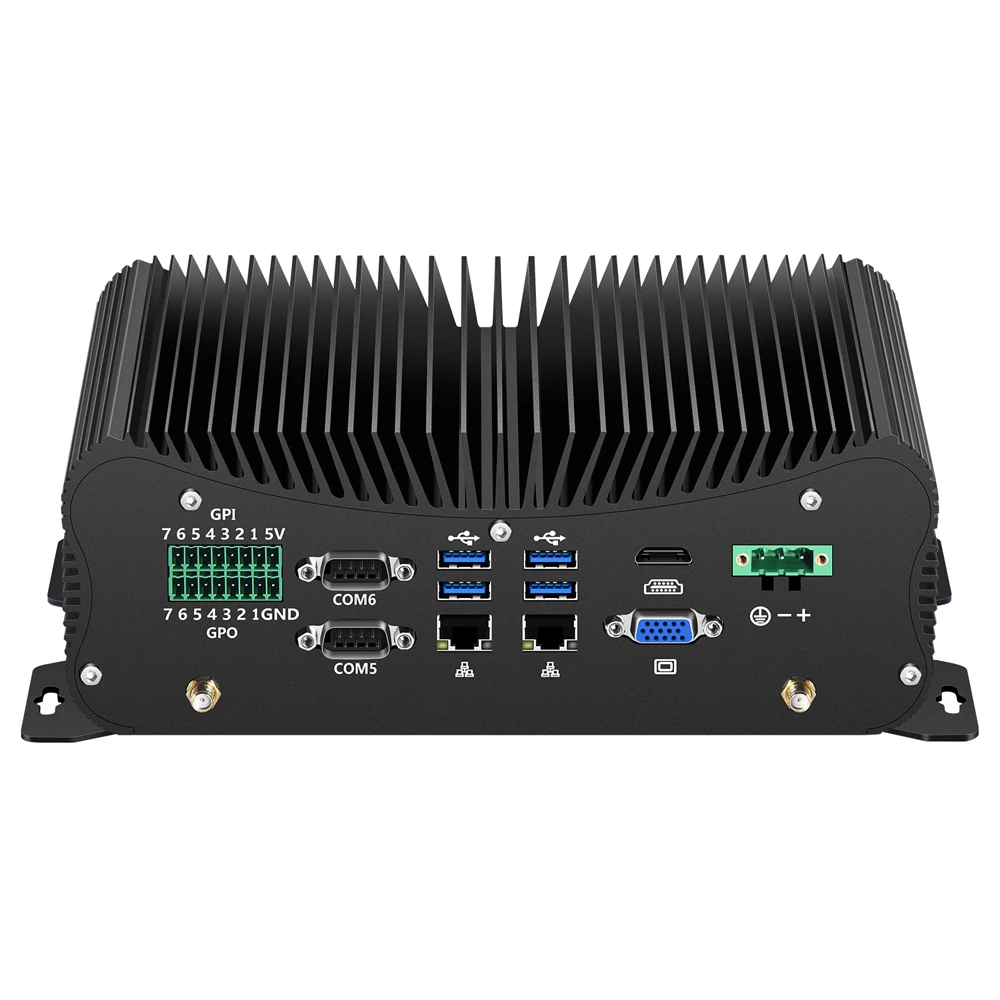 13Th Gen Fanless Mini PC Core i7-1355U i5-1235U 2.5G LAN DDR5 Industrial Rugged Computer 2xIntel i225 HDMI VGA GPIO Windows11