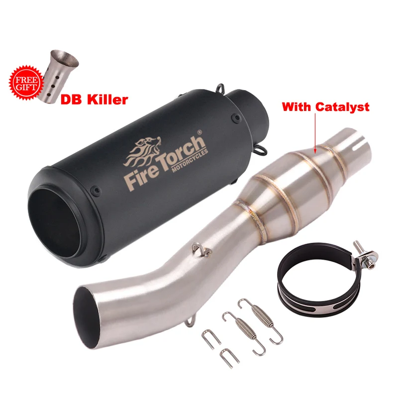 Motorcycle Exhaust System Modified Muffler Moto Middle Link Pipe Tube Slip On For Benelli 302S BJ300GS-3 BJ 300GS 2019 2020 2021