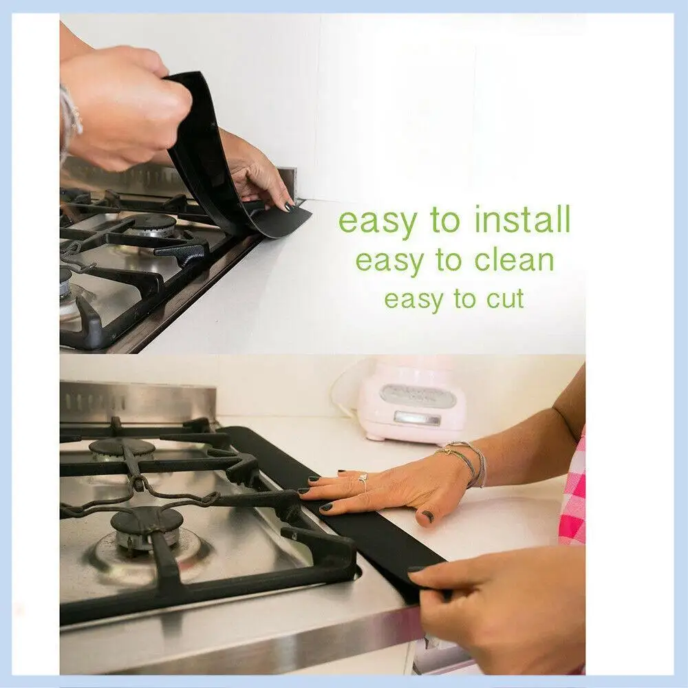 MLGB-2Pcs de silicona para cocina, cubierta para encimera de espacio, protector para horno, sello de derrames, relleno de hendidura, barra espacial para estufa