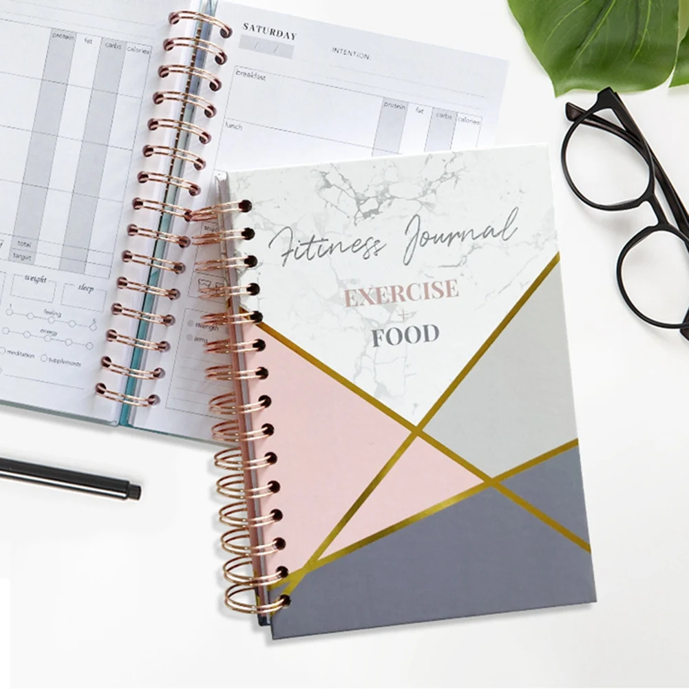 Compact Workout Fitness Journal Planners,Daily Weekly Non-Dated Planner, Notepad For Fitness And/Nutrition Journal/Planners