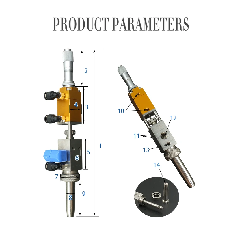 

DJF-71 Pin-type Extended-mouth Spray Valve with Three-proof Anti-corrosion Material for Spray Paint