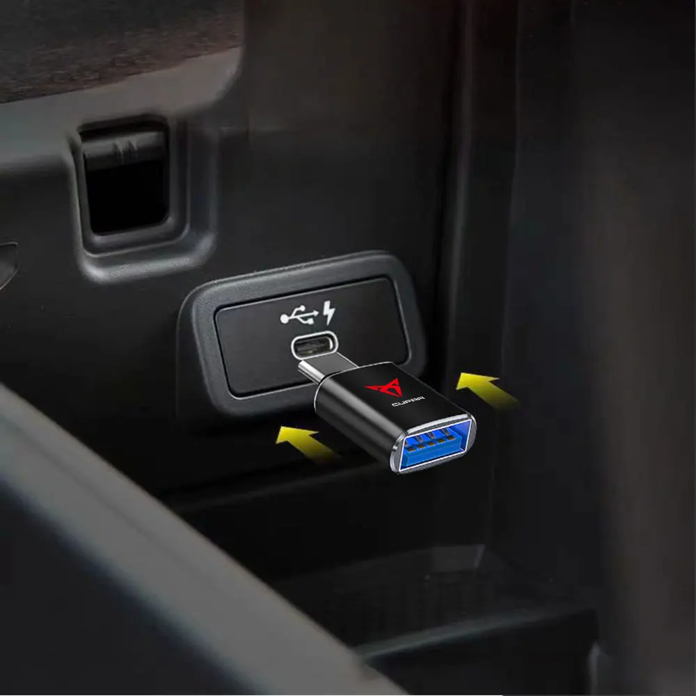 1szt Adapter USB do transferu danych Konwerter samochodowy Macbook Laptopy Czytnik kart Do Seat Cupra FR Racing Ibiza Leon Ateca Exeo Tarraco