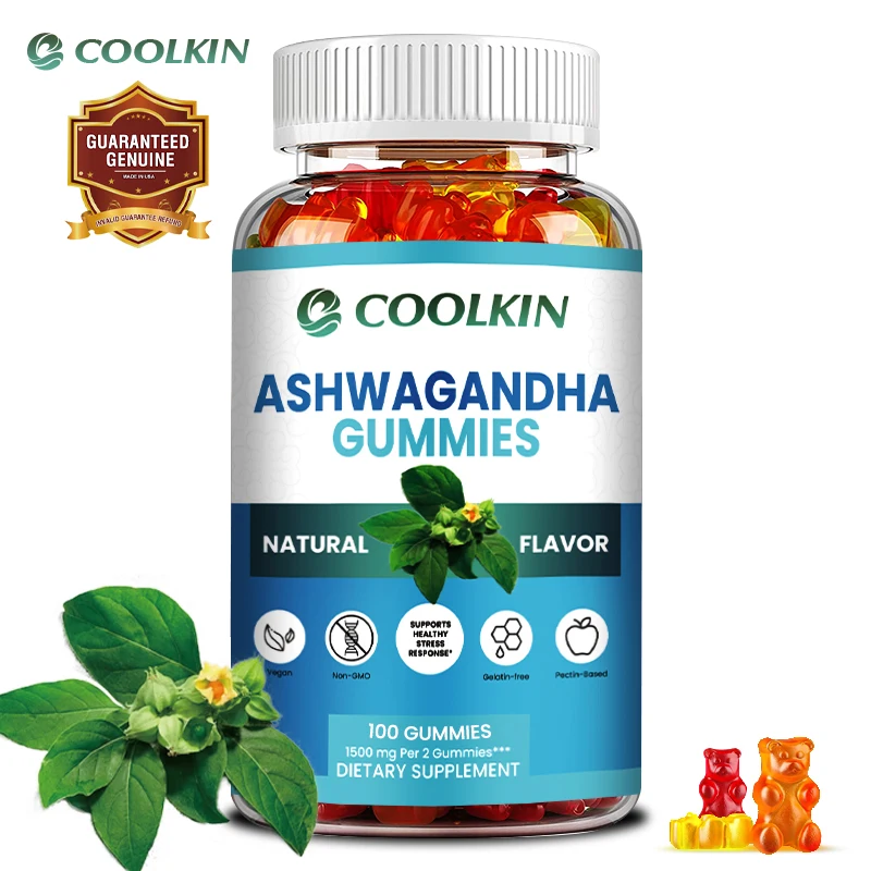 Ashwagandha Gummies-bantuan kecemasan alami, meningkatkan suasana hati, membantu dengan kekebalan dan fungsi Linux, anti-kecemasan