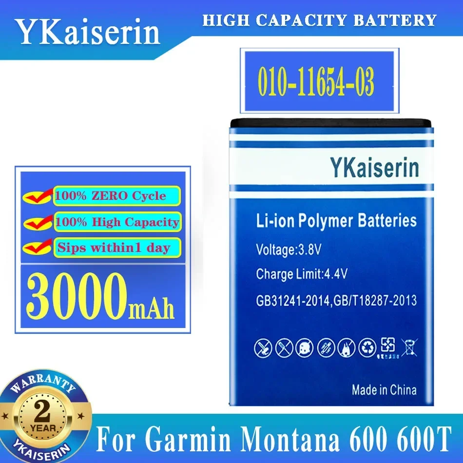 

3000mAh 010-11654-03 Battery For GARMIN Atemos Monterra 680t 650t 610t 600t for Alpha Handheld GPS VIRB Action Camera