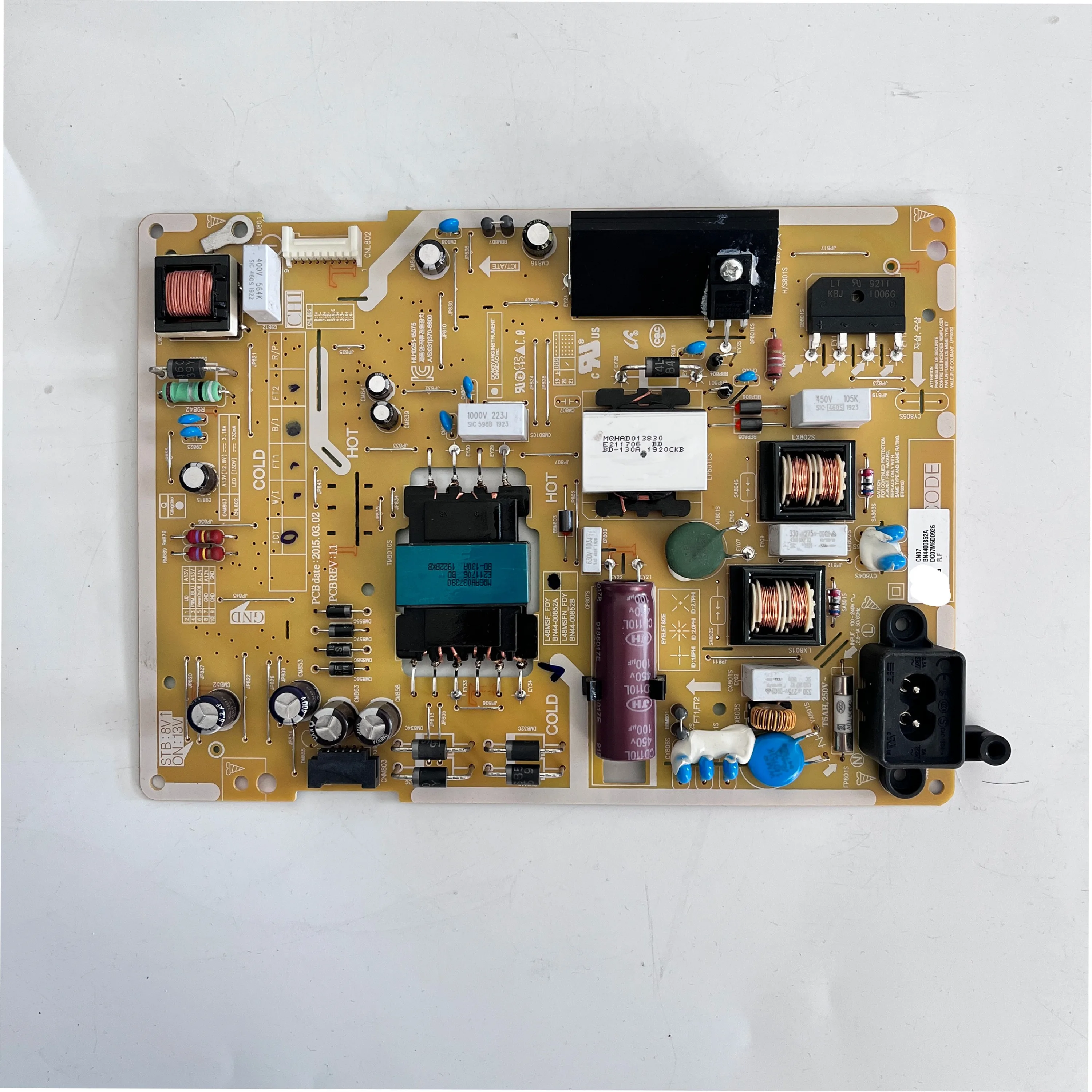 Placa genuína do poder para a tevê, usada para UN48J6200AF, UN48J5200, UN48J5200AF, UN43J5200AH, UN48J520DAF, UN48J5000AF, BN44-00852A, L48MSF