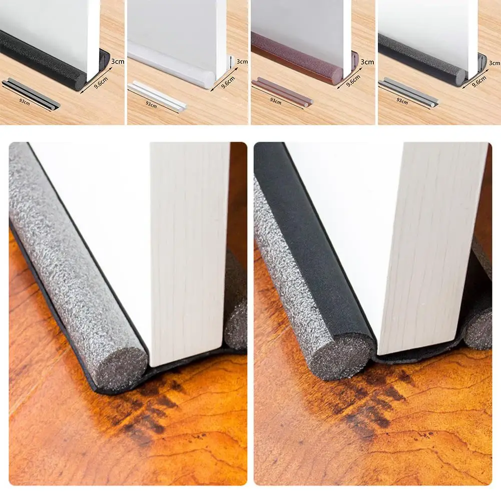 Dedicated Door Bottom Sealing Strip Under Door Draft Stopper Wind Noise Acustic Foam Blocker Insects Door Stopper Holder