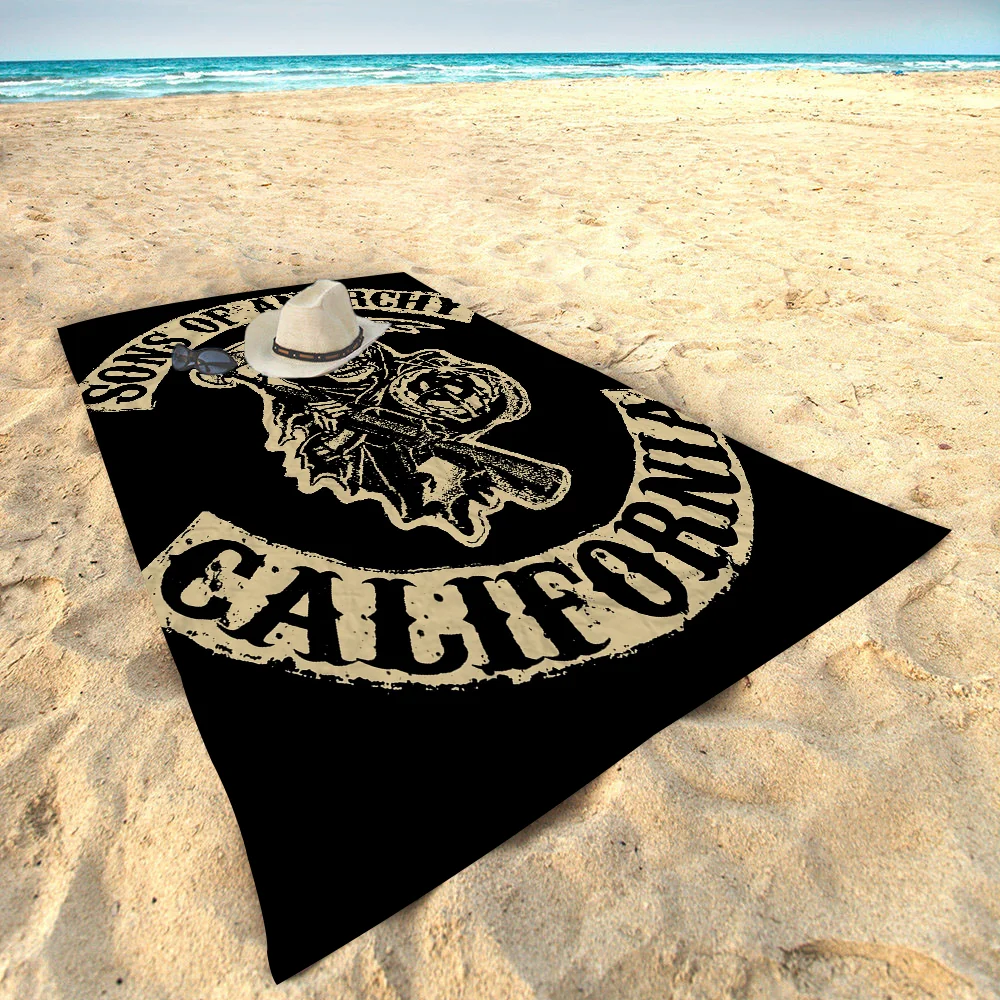 Son Of Anarchy Big Microfiber Beach Towels Quick Dry Towel Sand Beach Towels Pool Towel For Travel Swim Pool Yoga