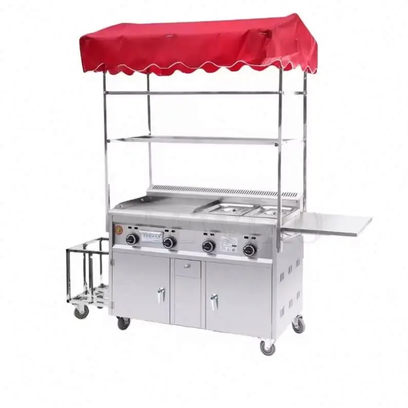 Mobile Food Cart Trailer Stainless Steel Ice Cream Truck for Fast Snack Customized Hot Dog Catering Car