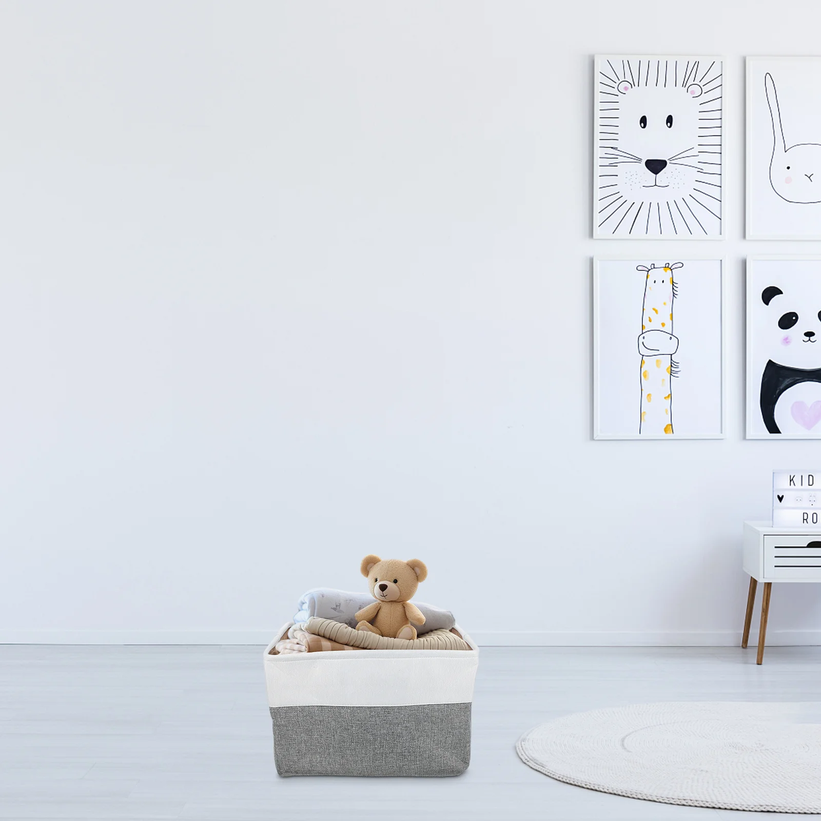 

Cotton Storage Basket Large Capacity Household Organizer Sundry Bin For Bedroom Closet Bathroom Kitchen Office Use