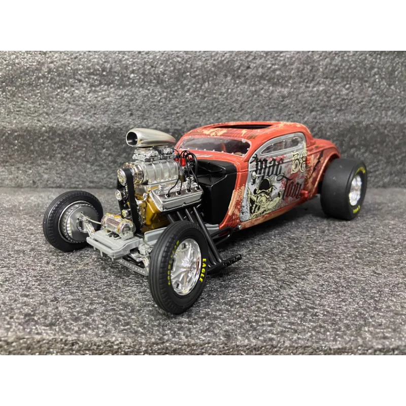 

Литой под давлением Gmp масштаб 1:18 Ford Blown Altered 1974, крыса, крыса, модель автомобиля из сплава, Коллекционная игрушка, подарок, сувенир, демонстрационный орнамент