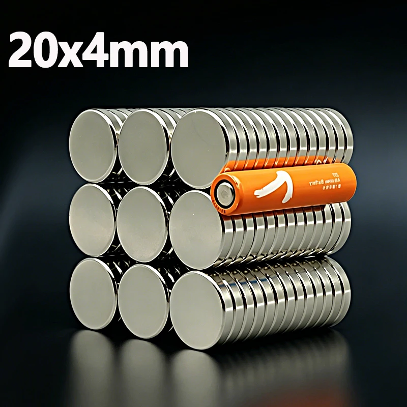 20x4mm Magnet N35 NdfeB Permanent Magnetic Imanes 20*4mm Accessory 2-30pcs Round Shape Neodymium Garage Tool Fridge Magnets