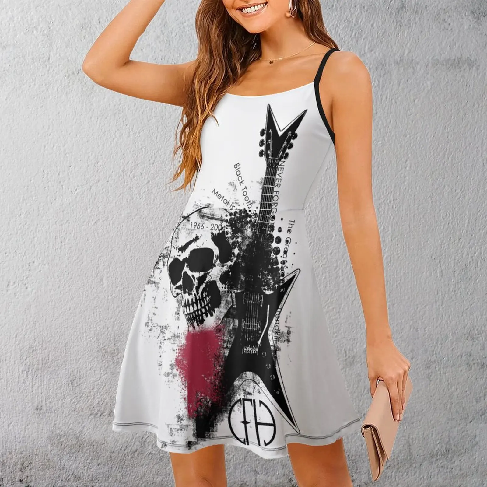 Trash Polka Dimebag Darrell For Sale Women's Sling Dress Cool The Dress Graphic Cool Exotic Woman's Clothing  Parties