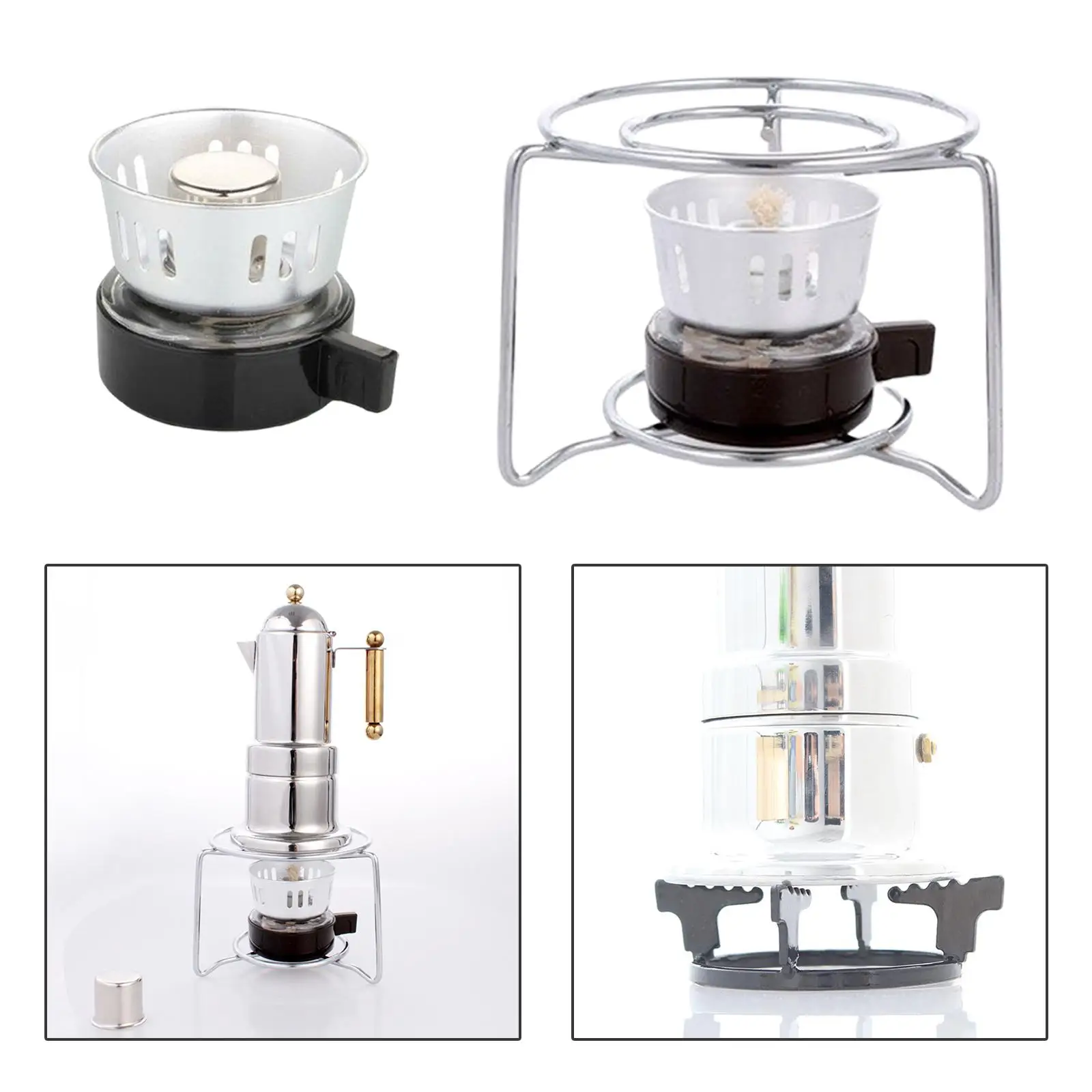 Mini Alcohol Lamp with Lamp Wick Durable Furnace Steel for Alcohol Stove Camping
