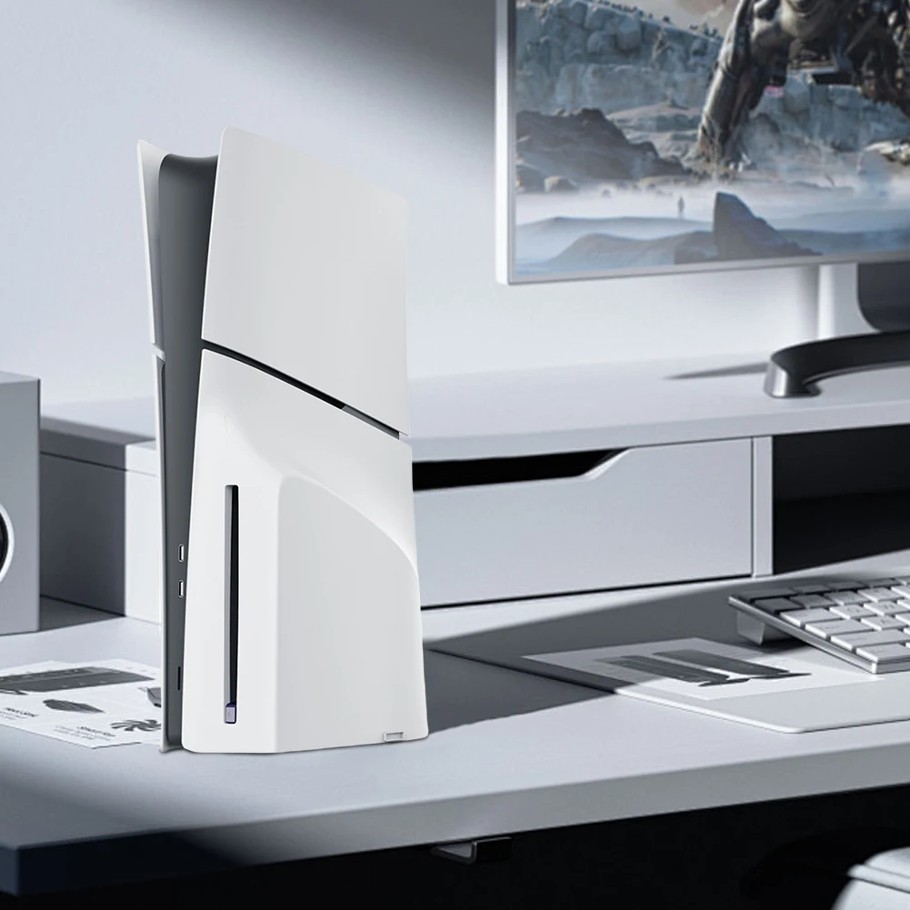 Abs caso duro substituição placa frontal anti-risco placa facial console capa placa lateral escudo para ps5 magro disco edição console