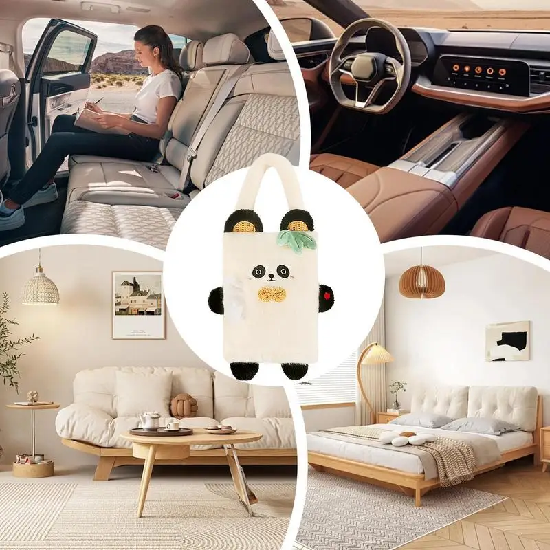 For Refer To Description Plush Car Tissue Box Creative Car Tissue Box Holder Car Napkin Box Portable Seatback Tissue Box Car