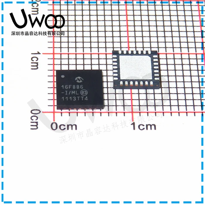 100%Original New  PIC16F877A-I/P  DIP-40   PIC16F886-I/ML 16F886 8 -MCU QFN