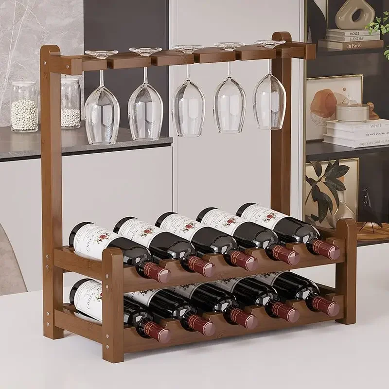 Factory direct sale Wine rack Solid wood wine rack Shelf Living room wine cabinet Display cabinet holder