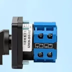 48x48mm 4 Position 2 Section Rotary Cam Changeover Switch AC440V DC240V 20A For Industrial Power System Machinery Electrical Con