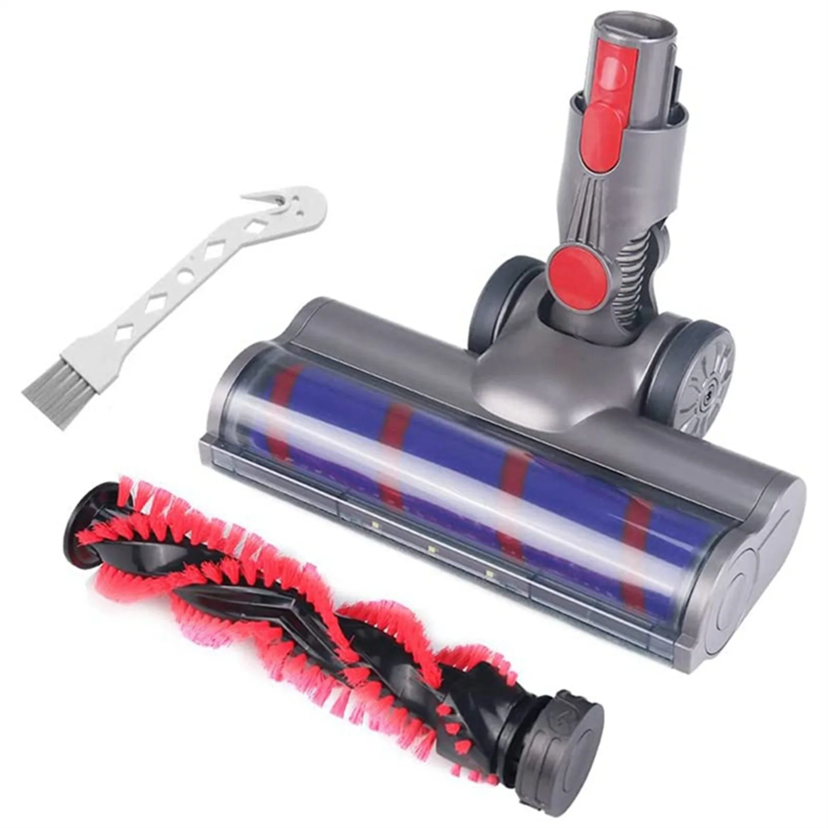 

L65A для пылесосов Dyson V7 V8 V10 V11 V15 со сменной мягкой роликовой щеткой, светодиодными фарами, насадкой для щетки для пола