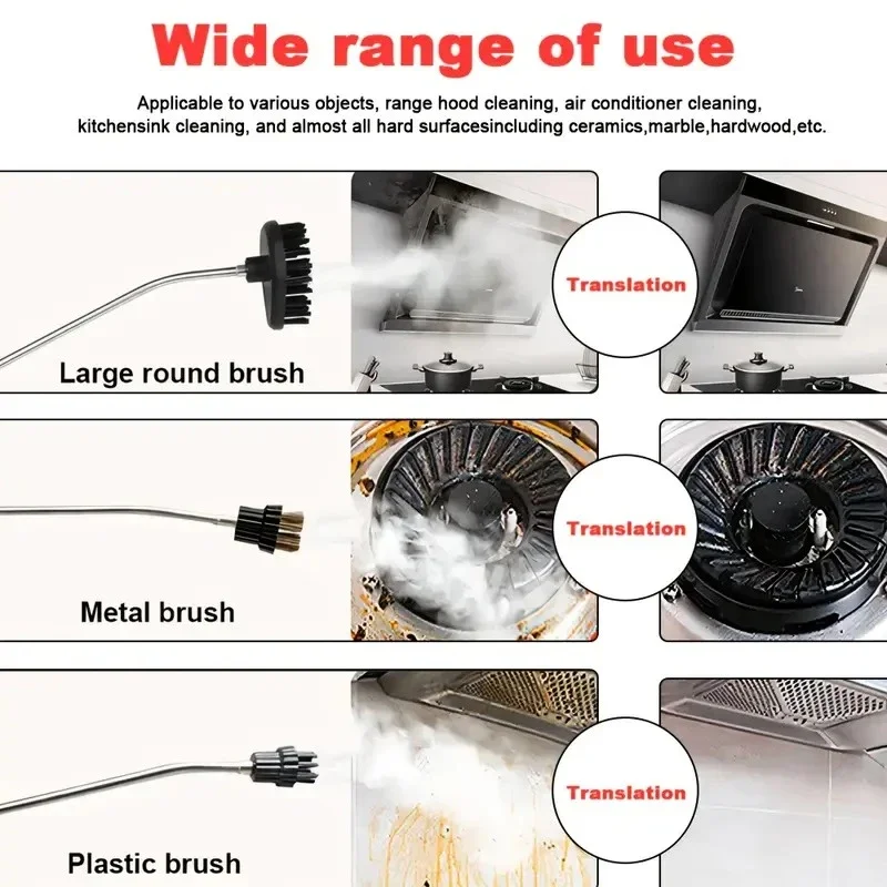 Nagynyomású, hőmérsékletű gőztisztító Háztartási Légkondicionálóhoz Kanapé Konyhához Páraelszívó Autó Hordozható Kézi Gőztisztító