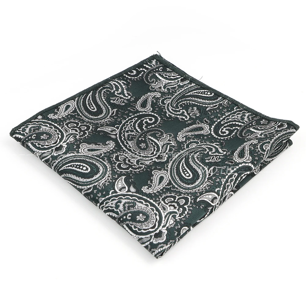 Cashew Flower Polyester Pocket Square for Men