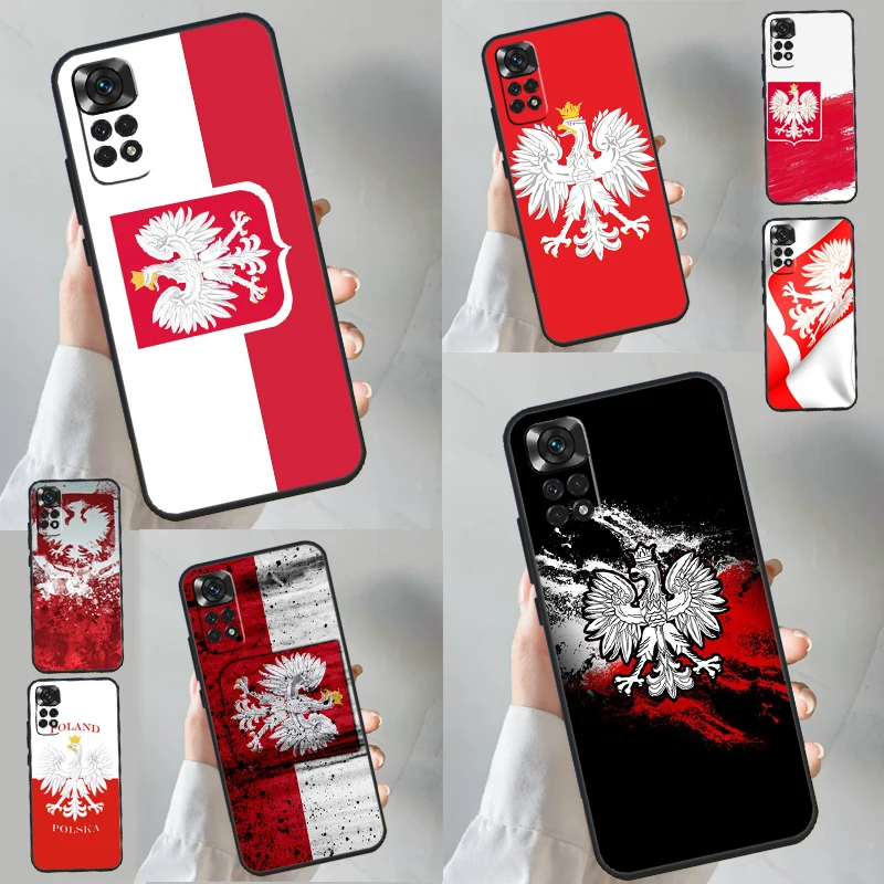 Poland Polish Flag Case For Xiaomi Redmi Note 12 12S 11 11S 10 10S 9 9S 8 Pro 8T Redmi 12C 10C 9C Back Cover