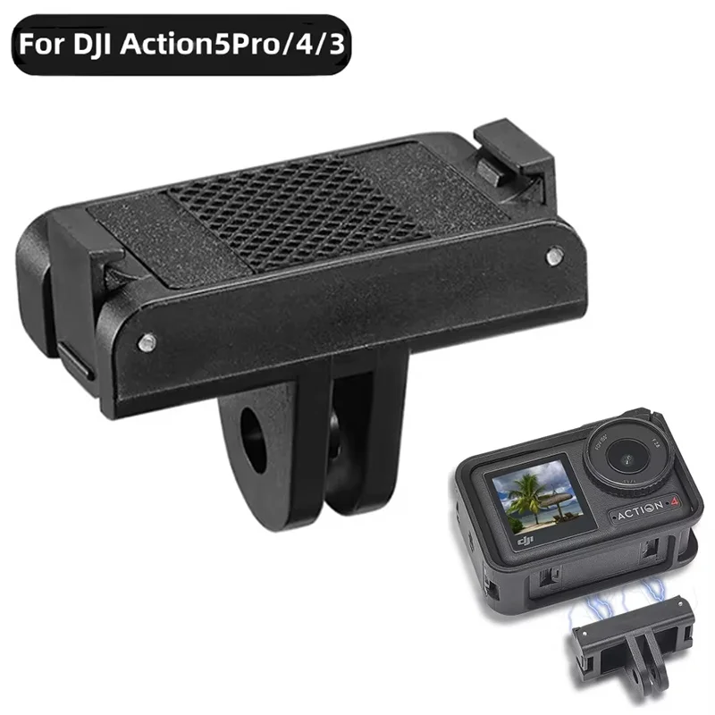 Universal Port For DJI OSMO Action 5 Pro 4 3 Camera Holder Magnetic Fork Adapter Quick Release Extension Mount Base Accessories