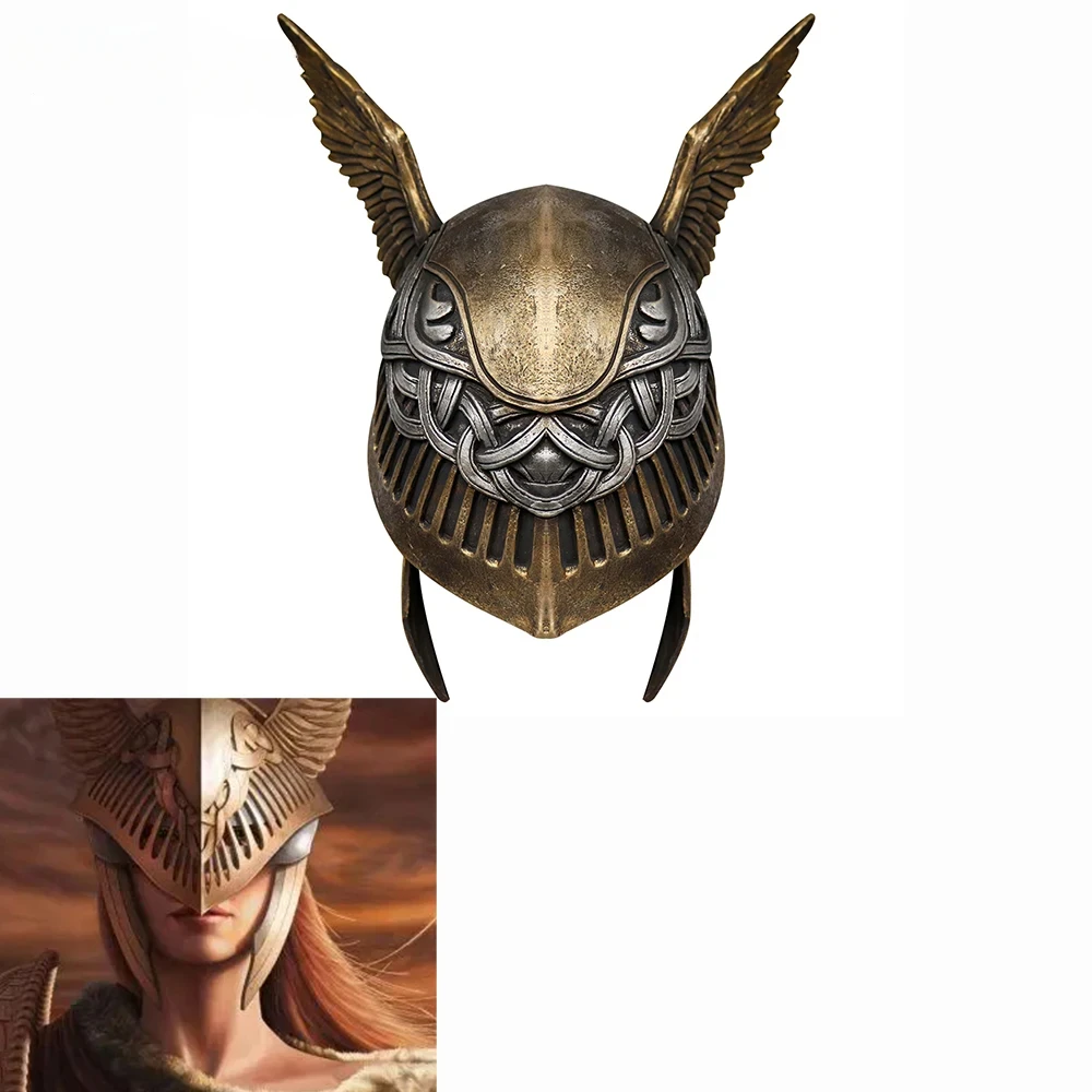 Game Elden Circle Cosplay Latex Mask Valkyrie Malene Unisex Helmet Halloween Masks Costume Props Ornaments Headgear Accessories