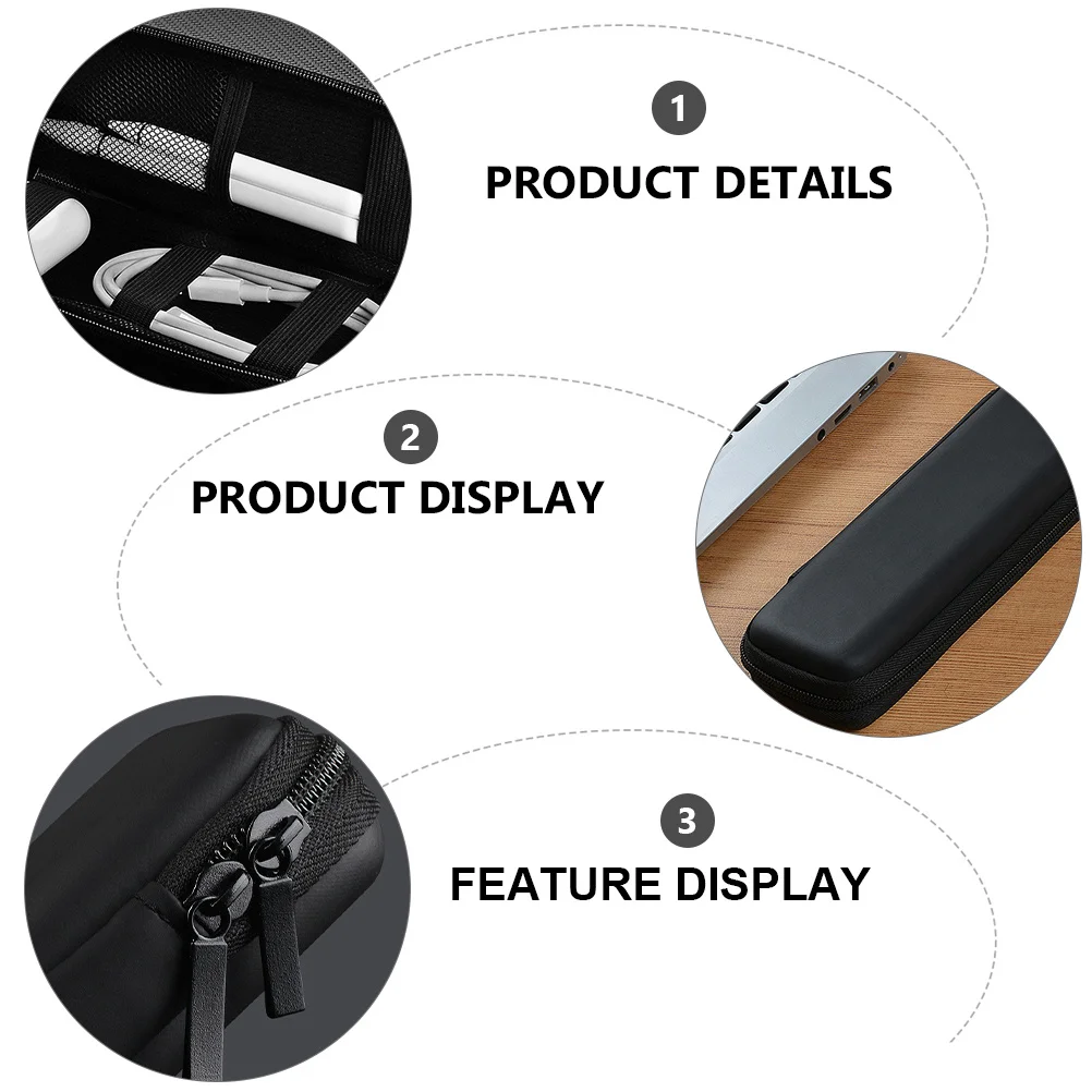 

1 pc Case Gen 1 2 Waterproof Shell Scratch Resistant Storage Bag Mesh Belt Zipper Design For Stylus Pen Hard Disk
