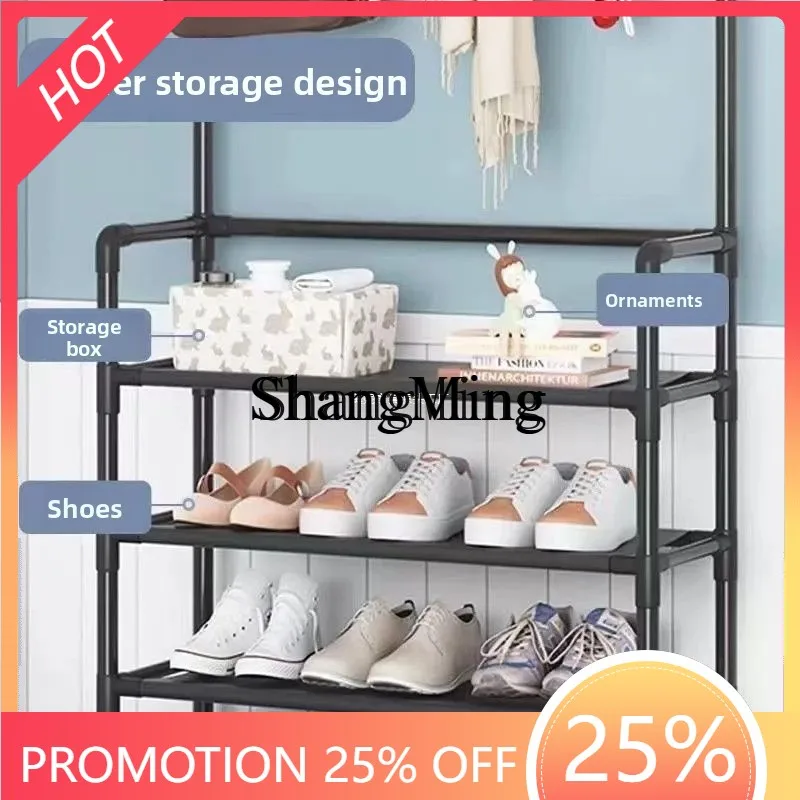 

FG красивая простая напольная встроенная вешалка для обуви и шляп, входная вешалка для одежды, полка для аренды комнаты, шкаф