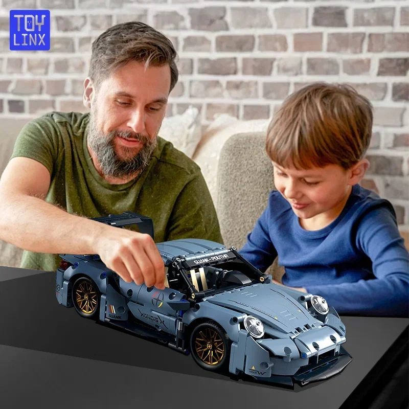 1:14 Scale Racing Supercar Model Building Kit 973-piece creative construction toy Suitable for children and adults as a gift