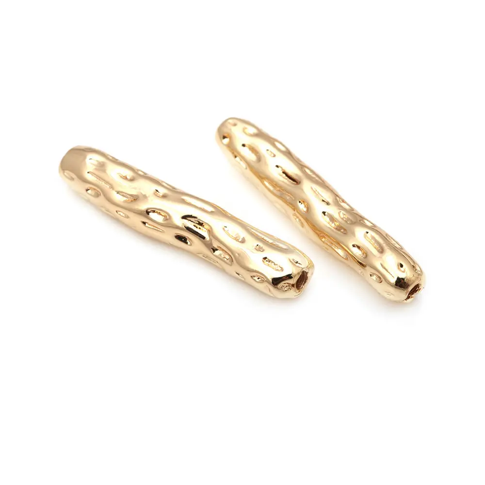 18K Gold Farbe Messing Unregelmäßige Rohr Halsketten Armbänder Spacer Perlen Hohe Qualität Diy Schmuck Machen Zubehör für Frauen – Detail 13
