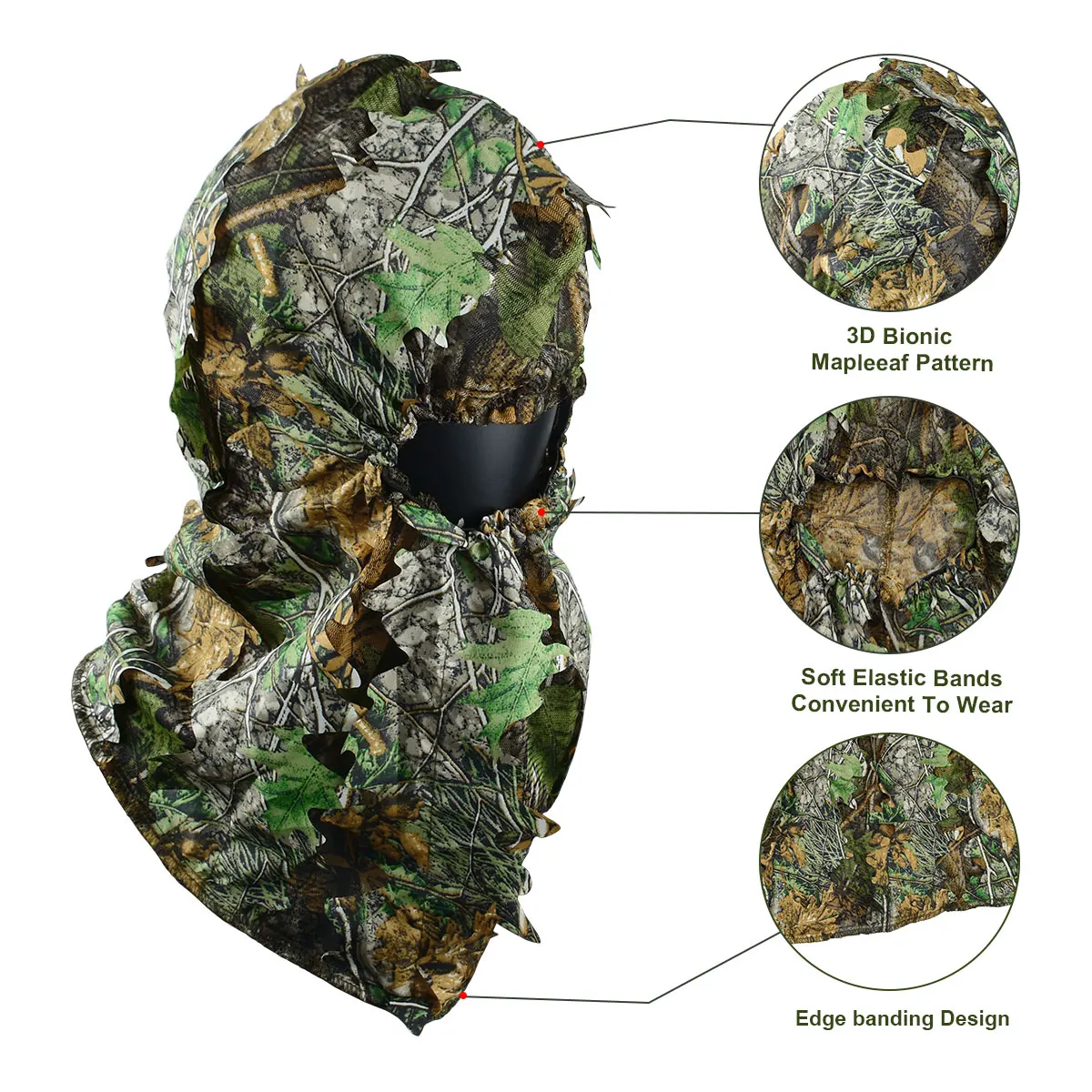 

Камуфляжная маска-шапка 3D на все лицо, головной убор для рыбалки, камуфляжная шапка, маска для охотника, аксессуар для охоты, 1 шт.