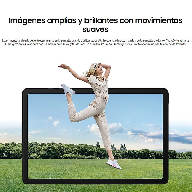 تابلت سامسونج جالاكسي تاب A9+ 5G مقاس 11 بوصة عالي الدقة وكاميرا بدقة 8 ميجابكسل وبطارية 7040 مللي أمبير في الساعة وحدة المعالجة المركزية Qcta-Core حتى 2.2 جيجا هرتز مع دعم مهمة متعددة