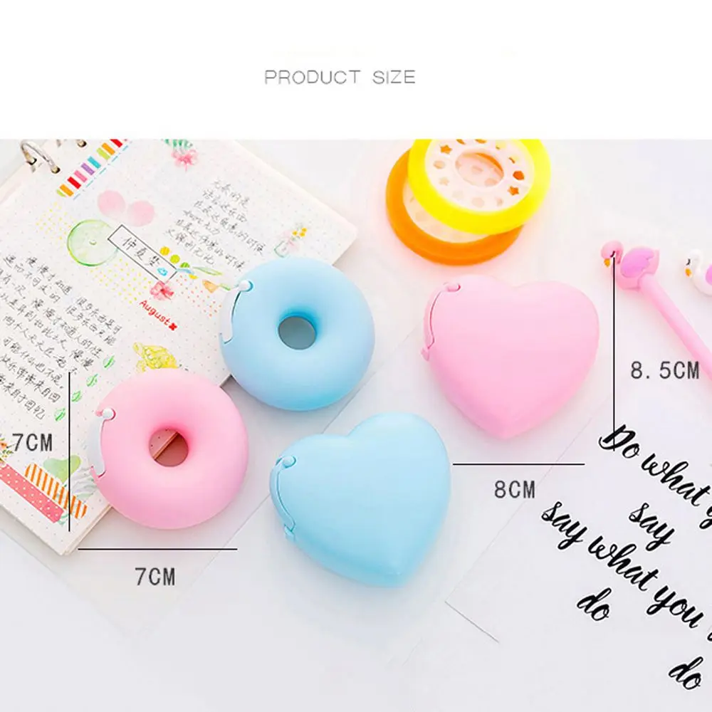 Donut Vorm Liefde Hart Snoep Kleur Gemakkelijk Tear Enten Wimper Tape Cutter Wimper Extension Tape Cutter Plakband Houder