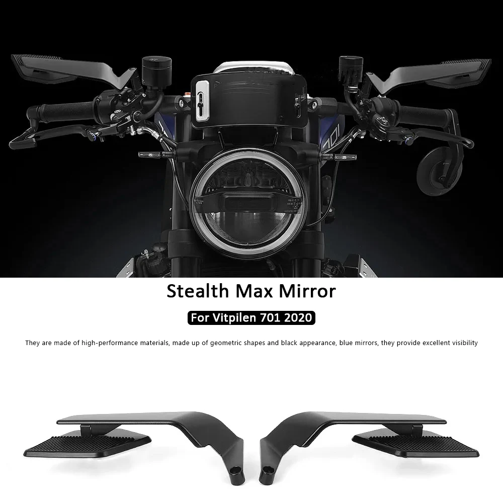 

Side Rearview Mirror Motorcycle Accessories For Husqvarna Vitpilen 701 2020-2026 Aluminum Adjustable Rear View Mirror Kit