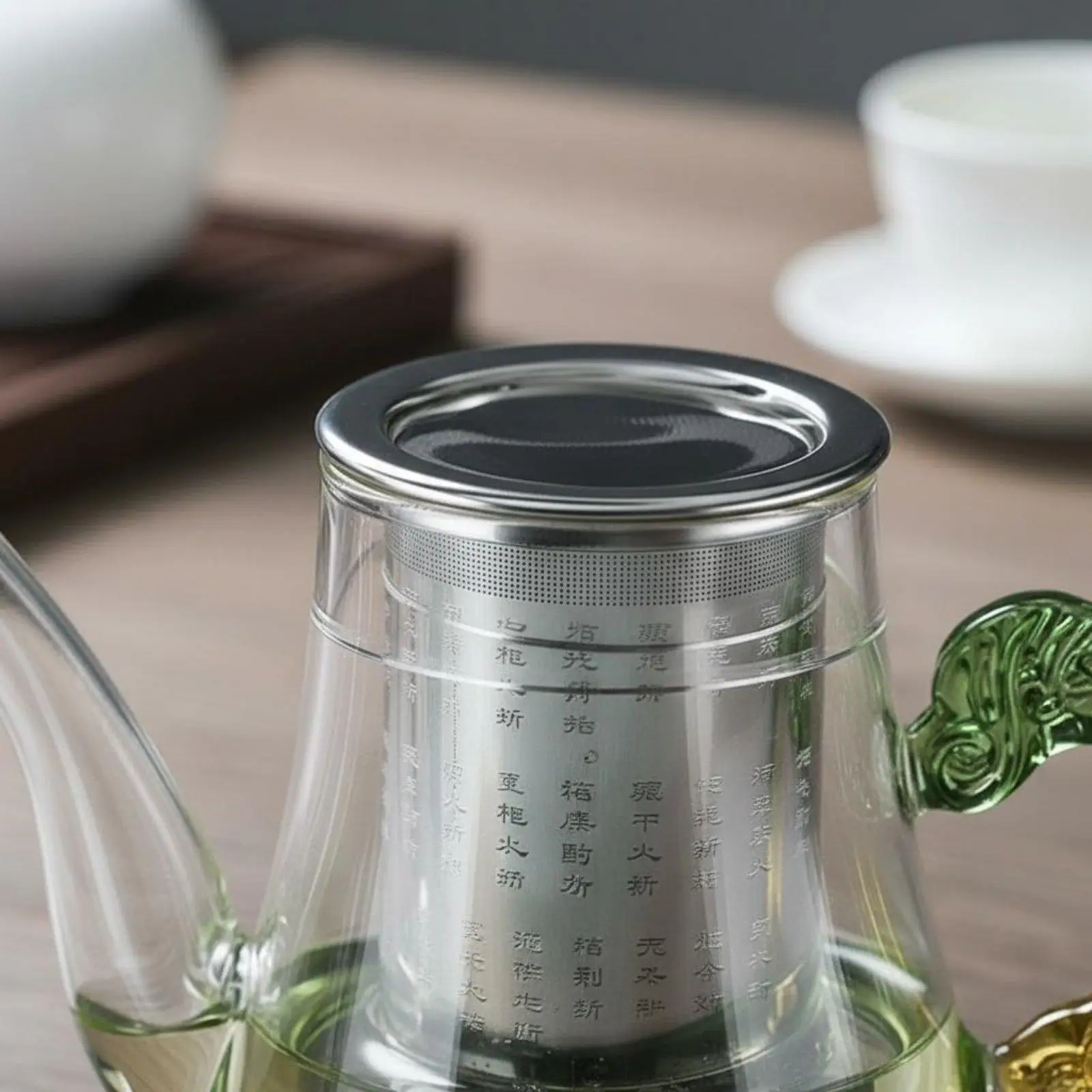 Elegant Glass Industrial Teapot Borosilicate Infuser Kettle for Oolong Puer Green Tea Ritual