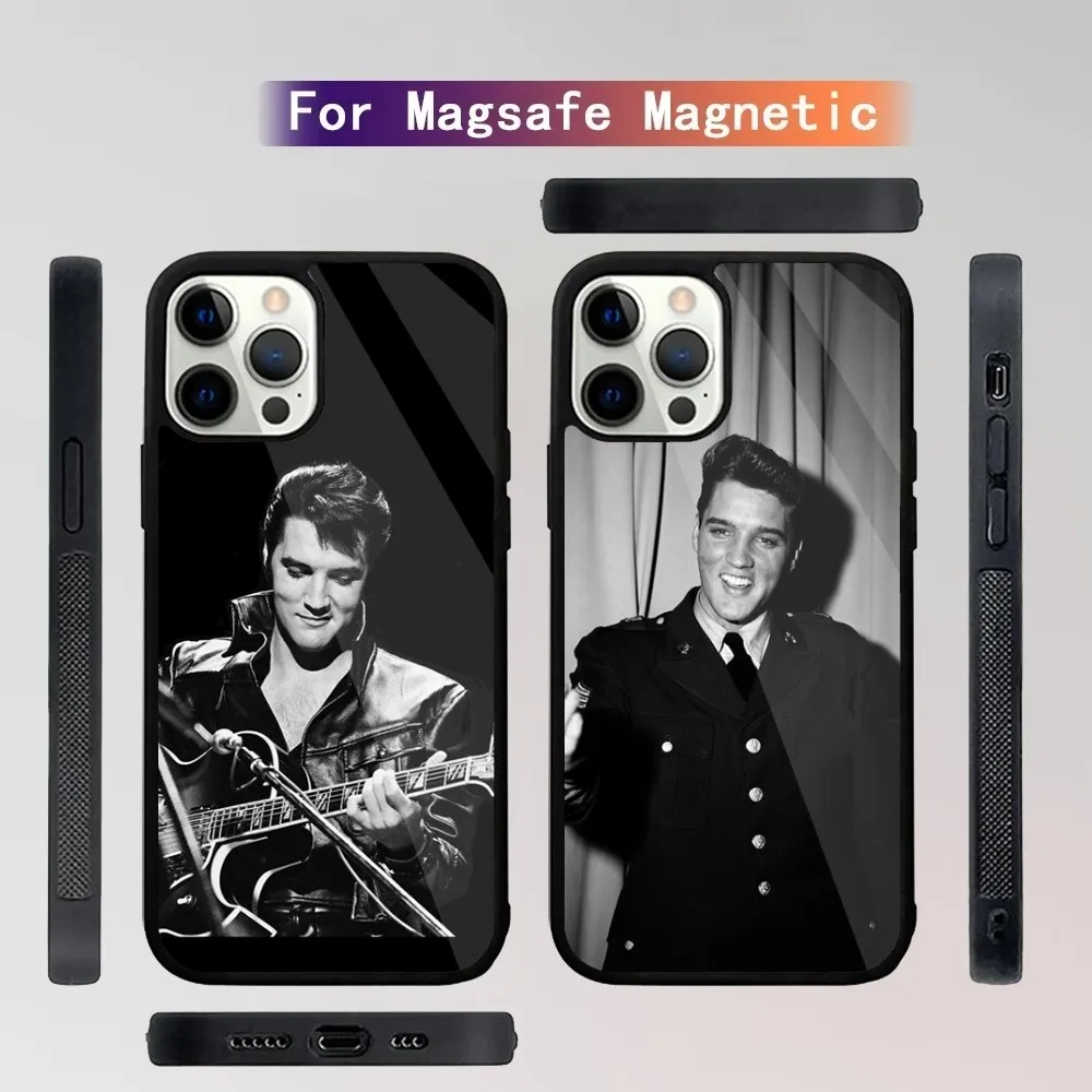 Singer E-Elvis P-Presley  Phone Case For iPhone 16,15,14,13,12,11,Plus,Pro,Max Mini Magsafe Magnetic Wireless Charging