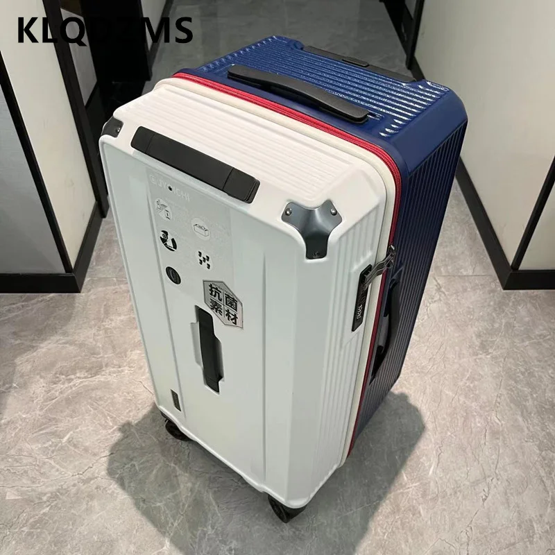 Imagem -03 - Klqdzms-grande Capacidade Trolley Case Boarding Box Bagagem de Rolamento Mala de Alta Qualidade 20 22 24 26 28 30 32 34 36 40