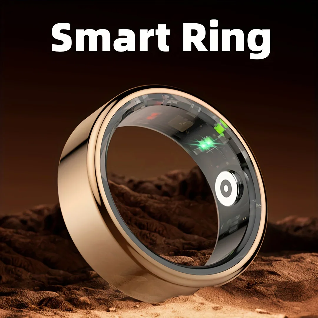 R02 Sports Mode Smart Ring, Wireless Function Step Counting, Stainless Steel Material Novelty Ring for Men's and Women's Fashion