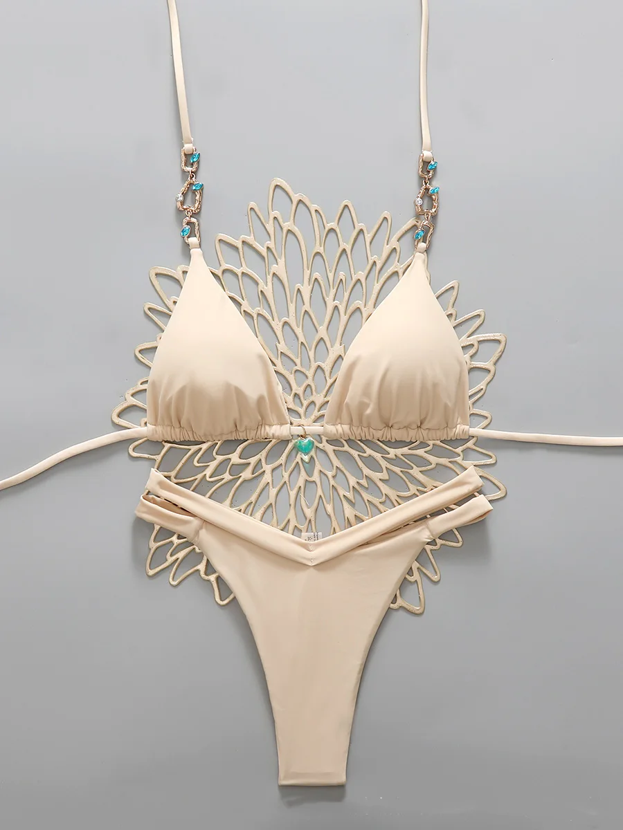 Micro Bikinis 2026 Women Swimsuits Push Up Sexy Swimwear Brazilian Bikini Set Halter Biquini Solid Swimsuit Summer Beachwear