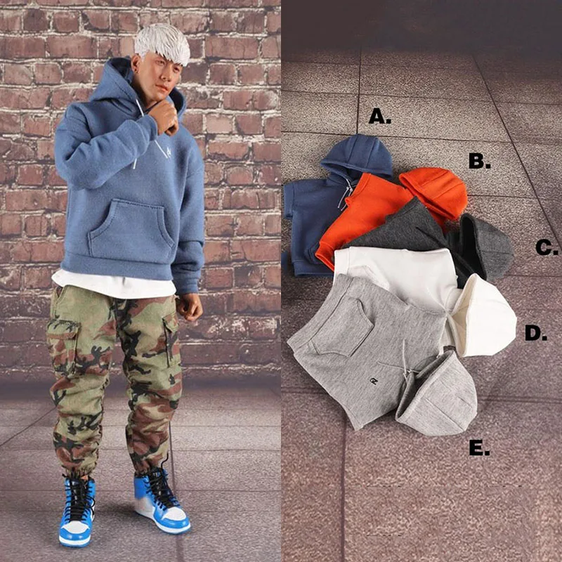 CCTOYS CC010 1/6 Male Fashion Loose Sportswear Suit Sport Hooded Sweatshirt and White Tank Set fit 12 inch PH Tbl Action Figure