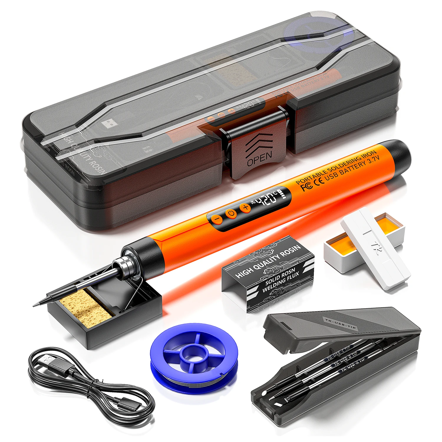 Electronics Repair Kit With Soldering Iron - Kit de fer à souder rechargeable
