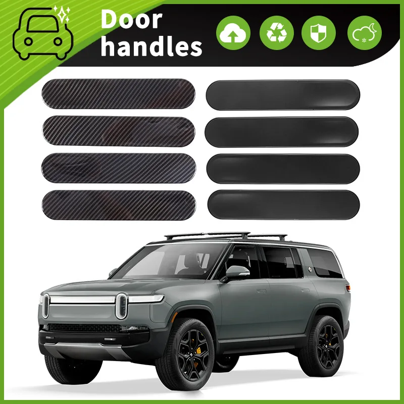 Suitable for Rivian R1S door handle decorative bright strip handle scratch-proof modification supplies special accessories