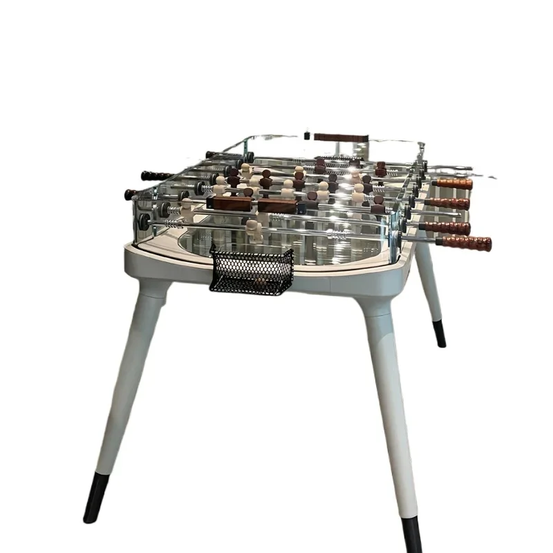 Italian light luxury household glass table football table eight-pole indoor luxury entertainment double football table