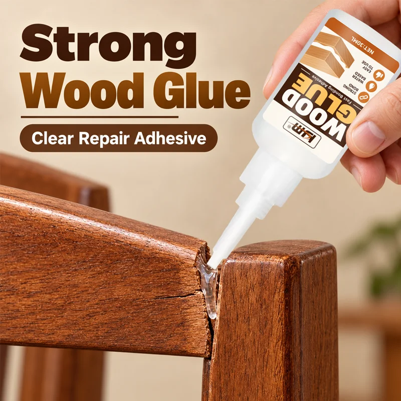 Wood Glue Furniture Repair Adhesive 30ml Strong Bond Clear Woodworking Glue For Chair Table Cabinet Door DIY Home Repair